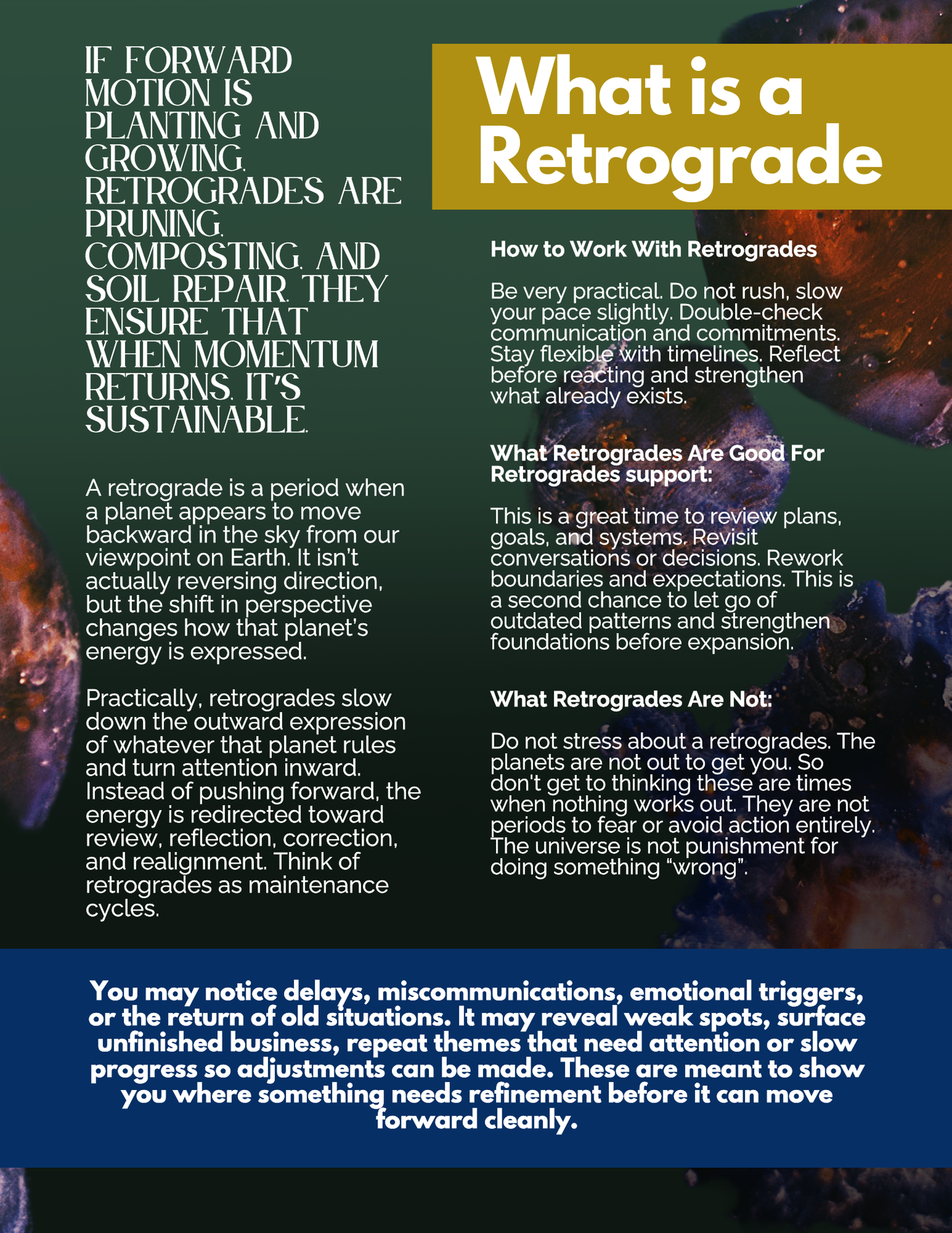 RECLAIMING THE GARDEN WITHIN: A RETROGRADE REVIVAL READING