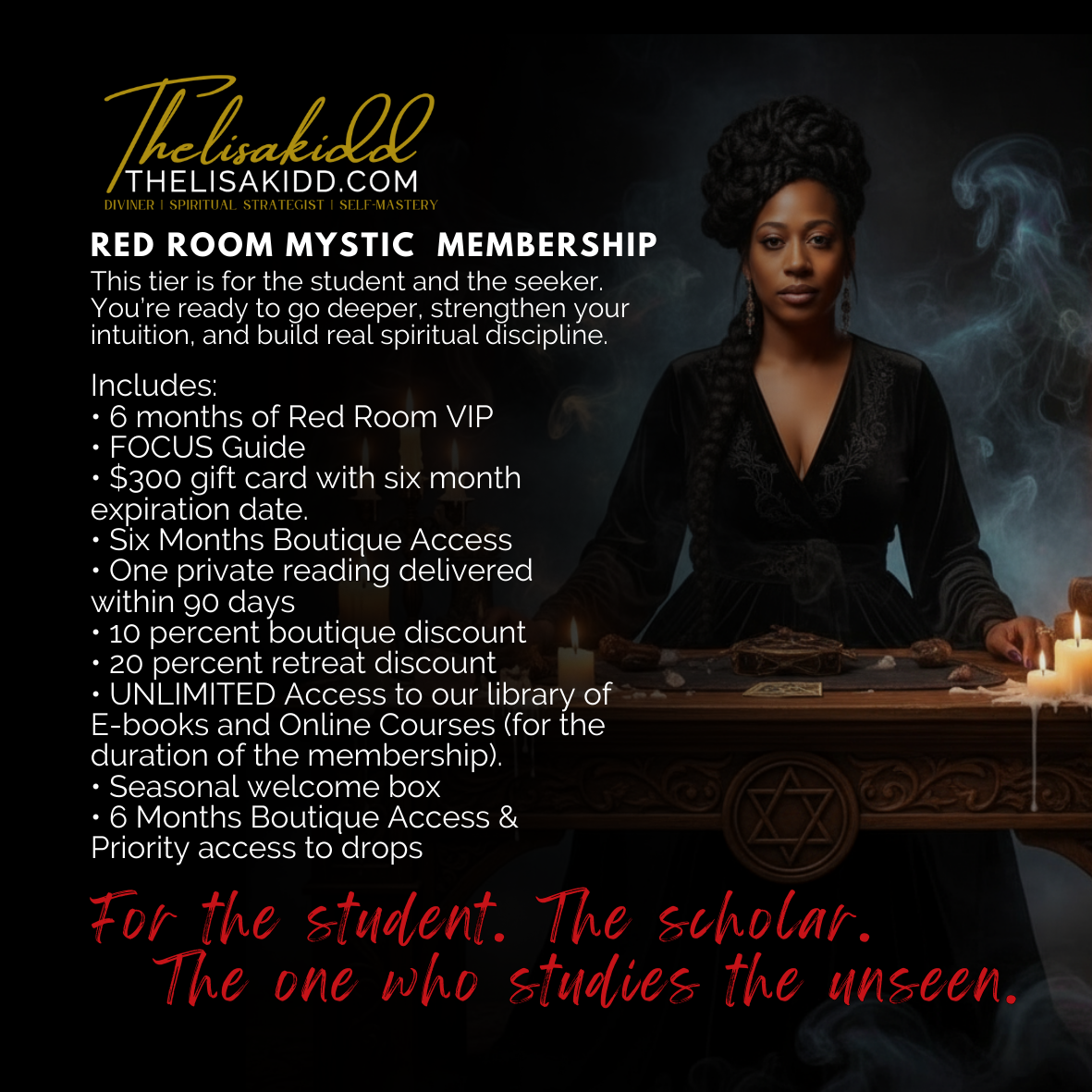 MYSTIC RED ROOM MEMBERSHIP (6 MONTH)