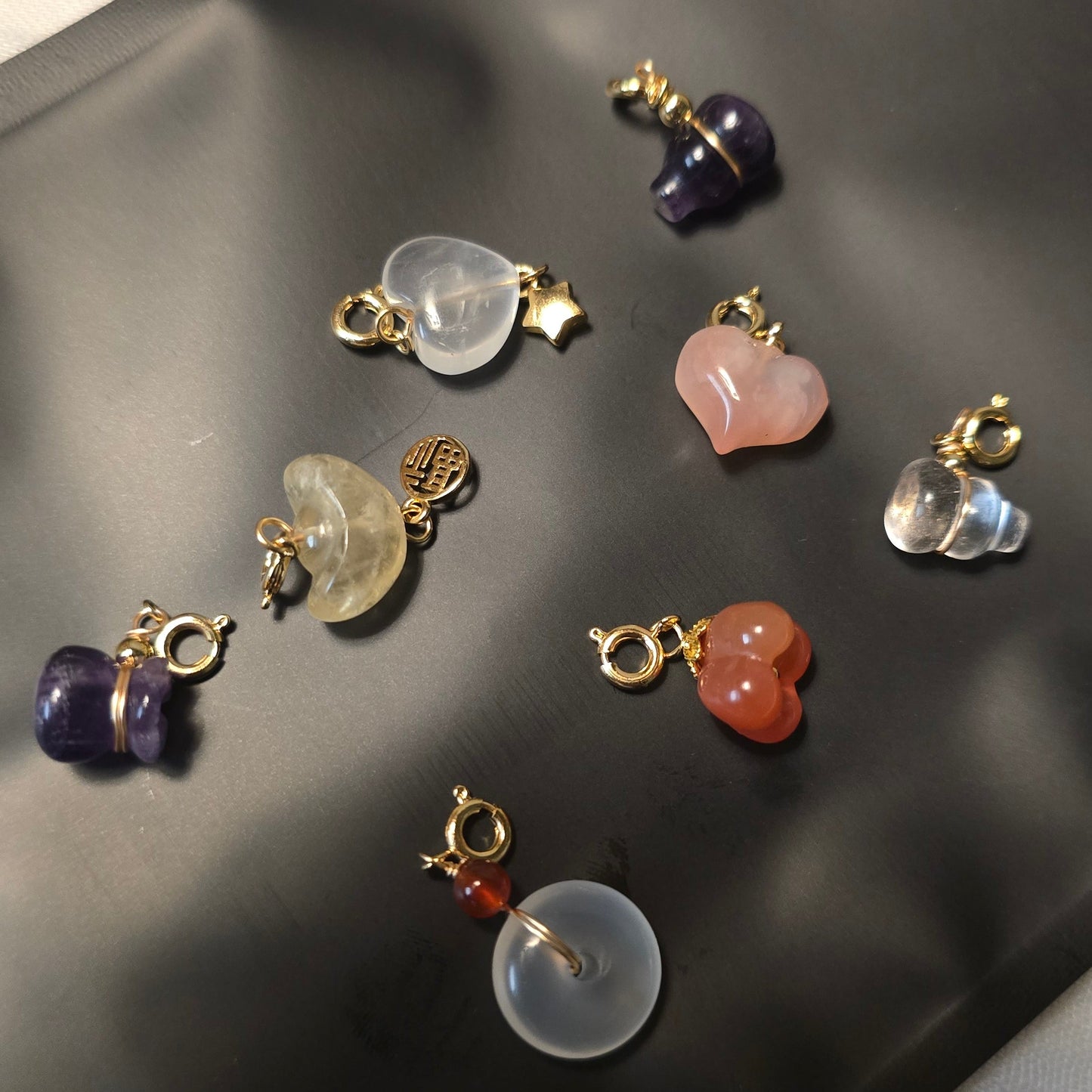 CRYSTAL CHARM CLIPS (Bracelet, Necklace)