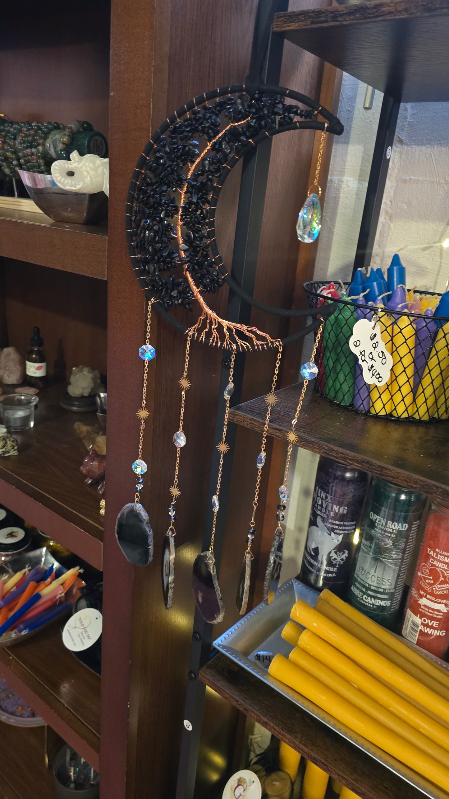BLACK OBSIDIAN DREAM CATCHER
