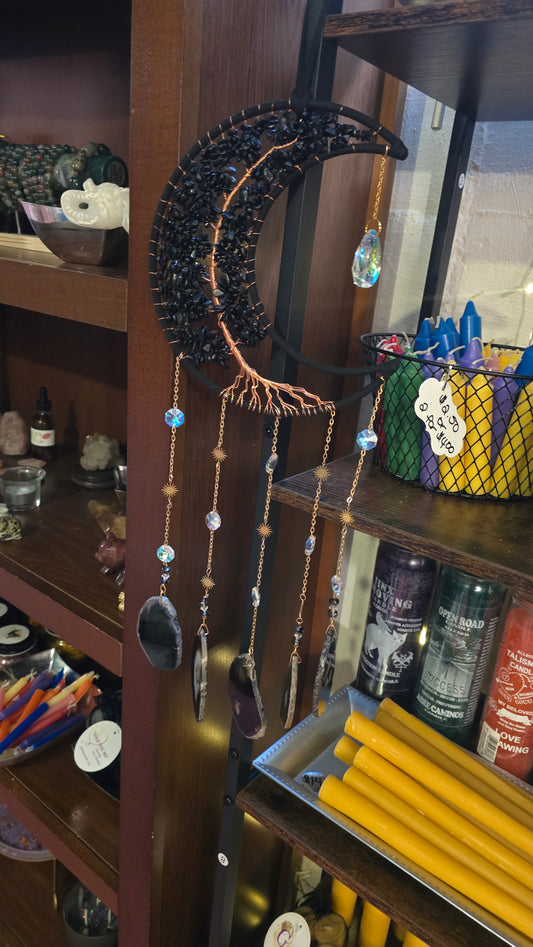 BLACK OBSIDIAN DREAM CATCHER