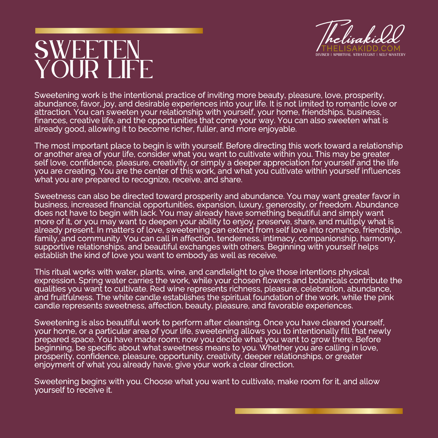 SWEETEN YOUR LIFE
