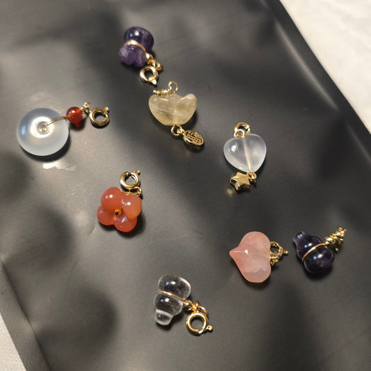 CRYSTAL CHARM CLIPS (Bracelet, Necklace)