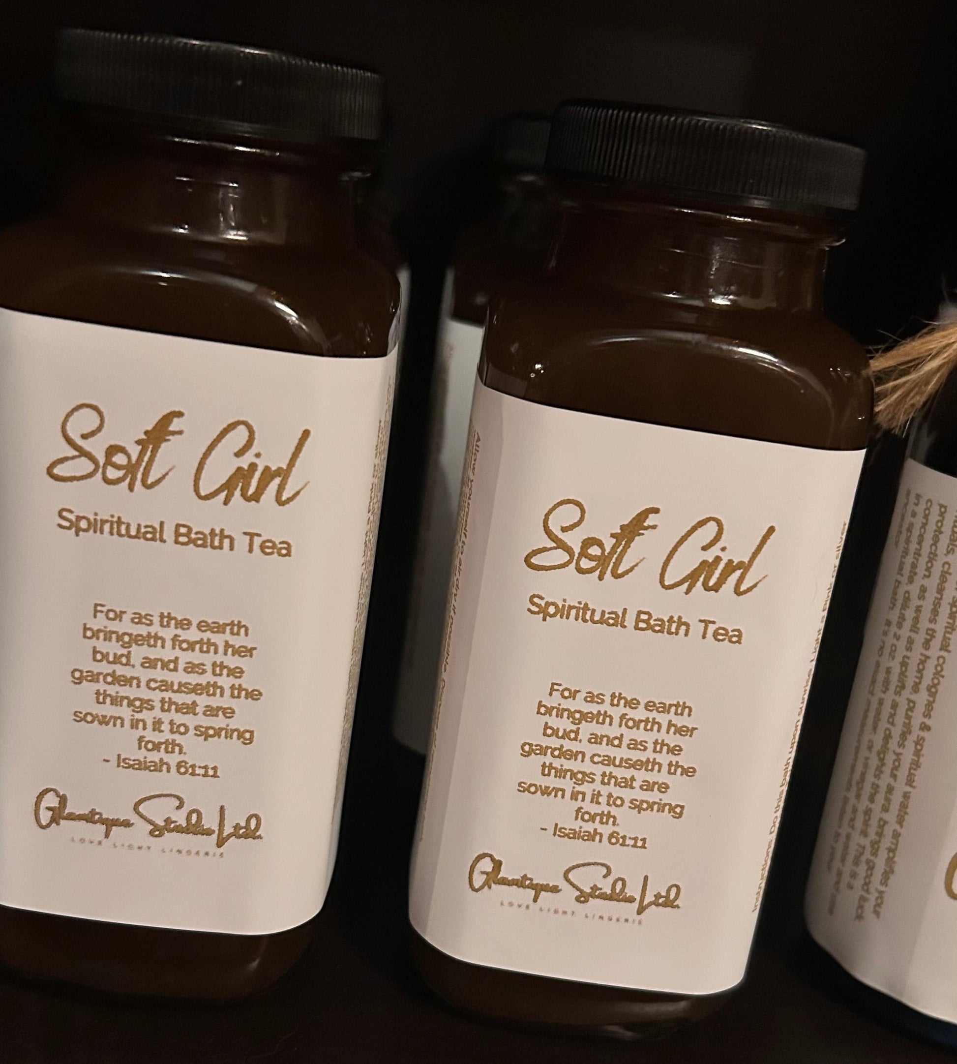 Soft Girl Bath Tea by Glamtique Studio, a handcrafted lilac spiritual bath for attraction, confidence and new beginnings.